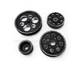 Powerhouse Racing 4 Piece Lightweight Billet Pulley Kit w/ Idler Polished Toyota 2JZ-GE